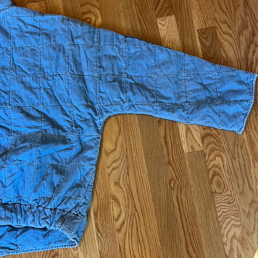 Free People Denim Dolman Quilted Jacket - Picture 15 of 16
